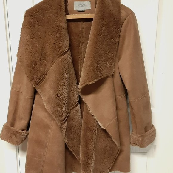 APOLOGY LONDON Jackets & Blazers - Shearling/Ultra-Suede Waterfall Jacket